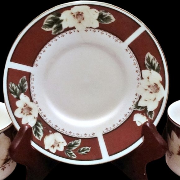 Coffee Cup Saucer Set, Gibson Housewares, Cottage Kitchen, Farmhouse Kitchen - Picture 5 of 9